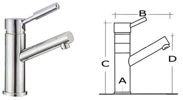 Diana mixer for bathroom sink