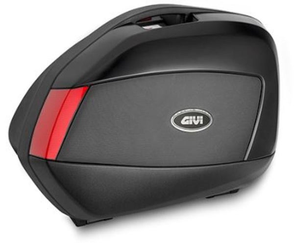 Givi Pair of painted side cases, black embossed with painted insert