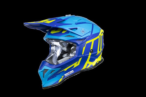 Just1 Helmet J-39 Poseidon Fluo Yellow/Blue