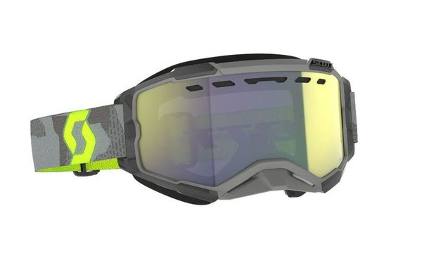 Scott Goggle Fury Snow Cross light grey/neon yellow / enhancer yellow chrome