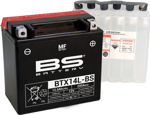 BS Battery  BTX14L-BS MF (cp) Maintenance Free