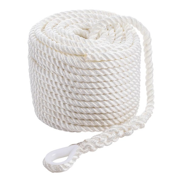 Qvarken Anchor Rope Classic with thimble 12mm 35m white