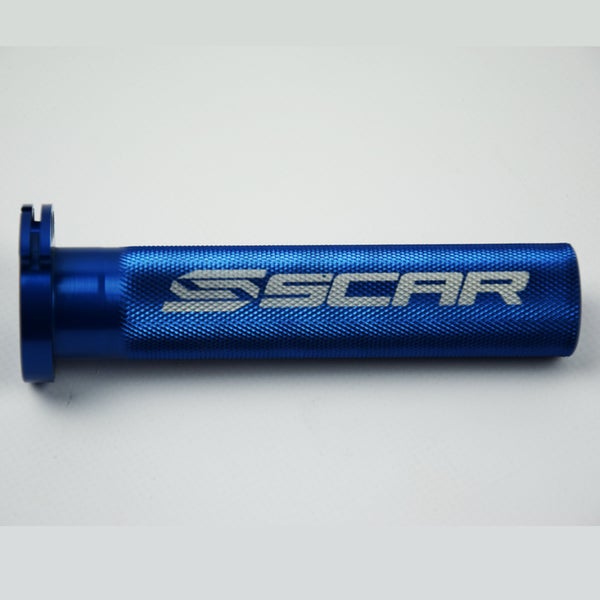 Scar Aluminum Throttle Tube + Bearing - Kawasaki/Suzuki/Yamaha - Blue color