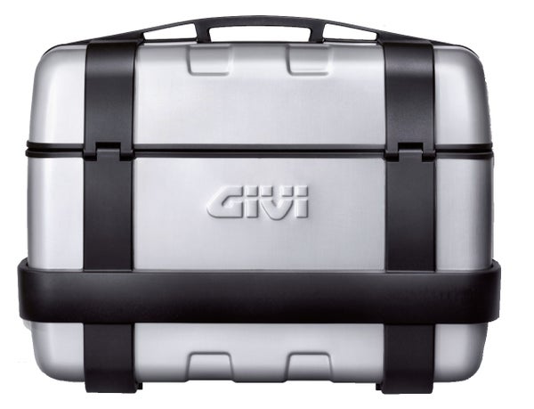 Givi 46 litre top-case black with aluminium finish with top opening